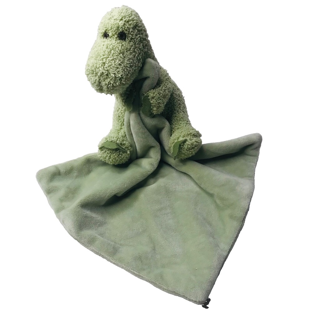 Cupcakes & Cartwheels Dinosaur Alligator Green Baby Blanket Security Plush lovey